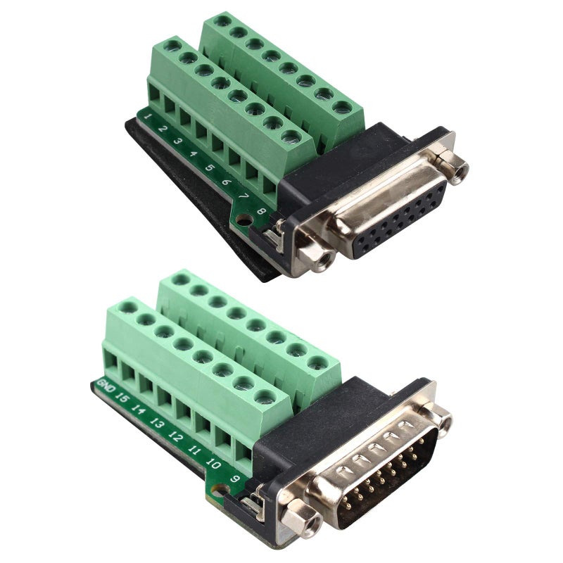 Futheda DB15 Male to Female Adapter, All-Copper Base, PCB Carrier, No Soldering Required - Image 2